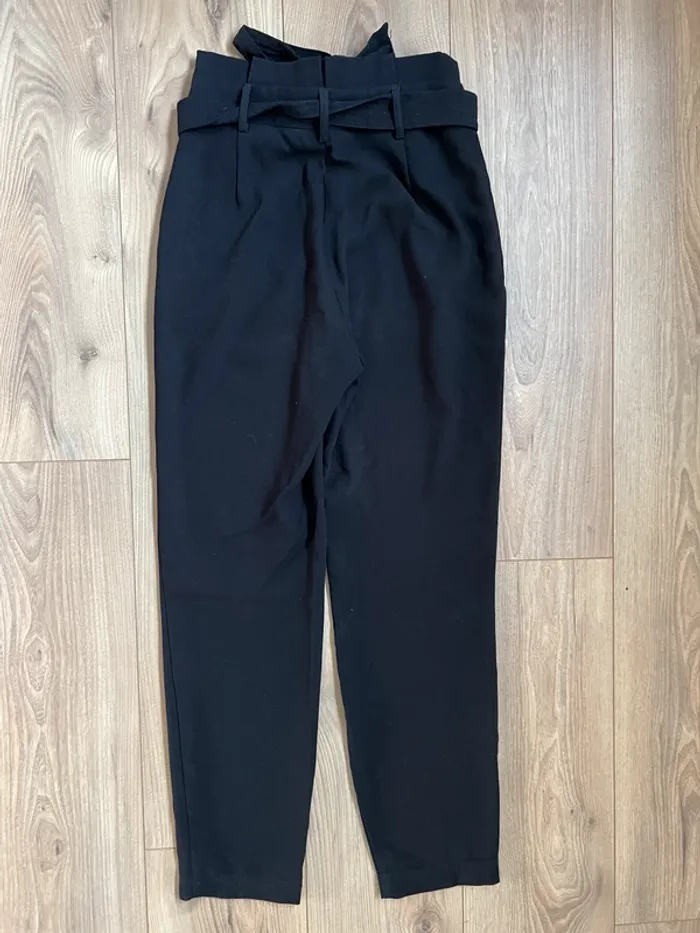 Pantalon noeud noir Stradivarius femme - photo numéro 3