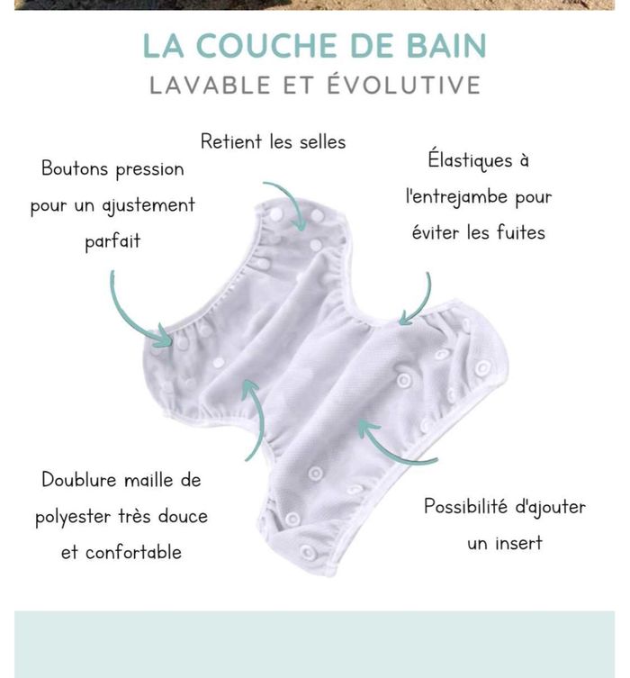 Maillot de bain couche lavable - photo numéro 4