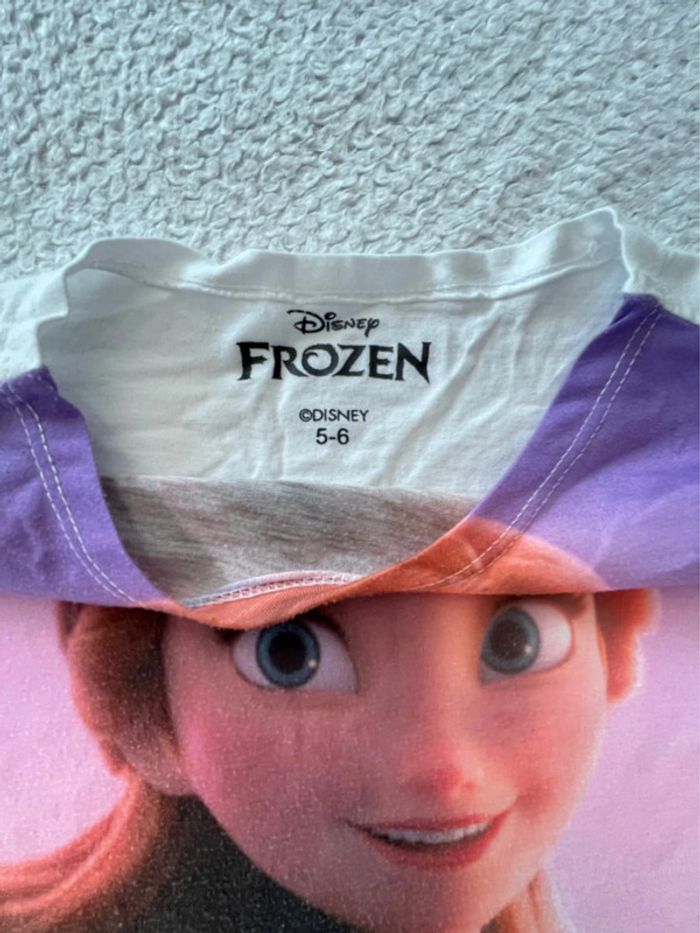 T-shirt fille reine des neiges 5-6 ans - photo numéro 2