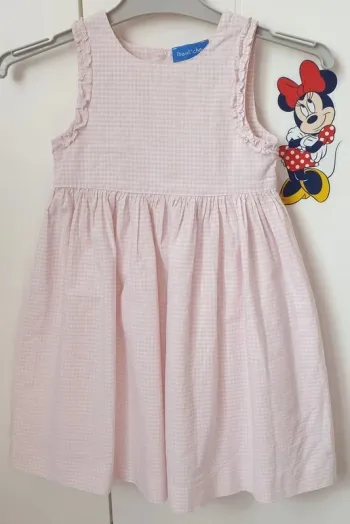 Robe carreaux rose 18 mois