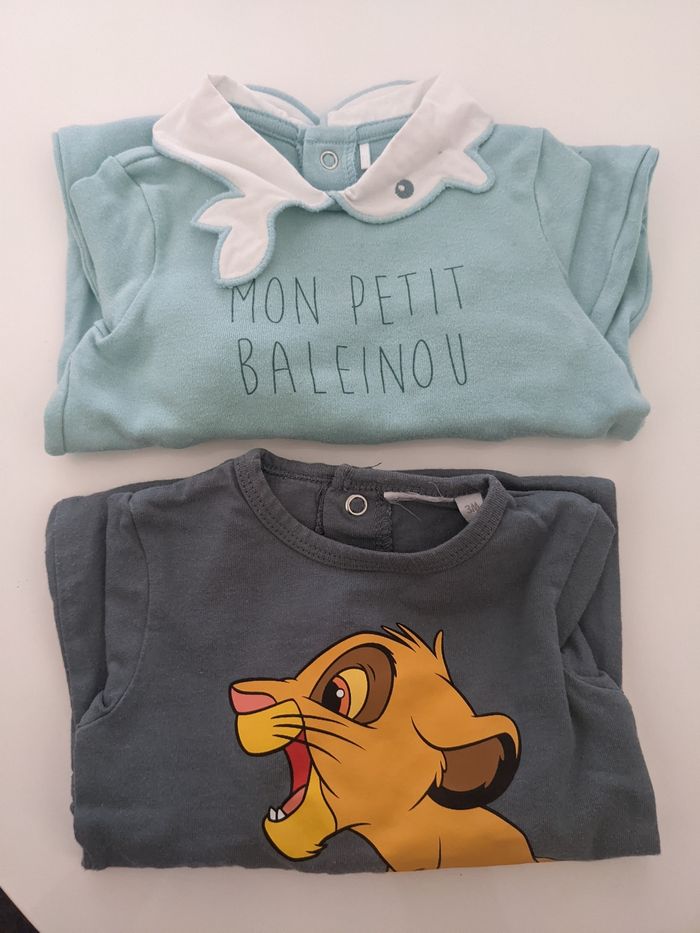 Lot de deux pyjamas légers - 3 mois