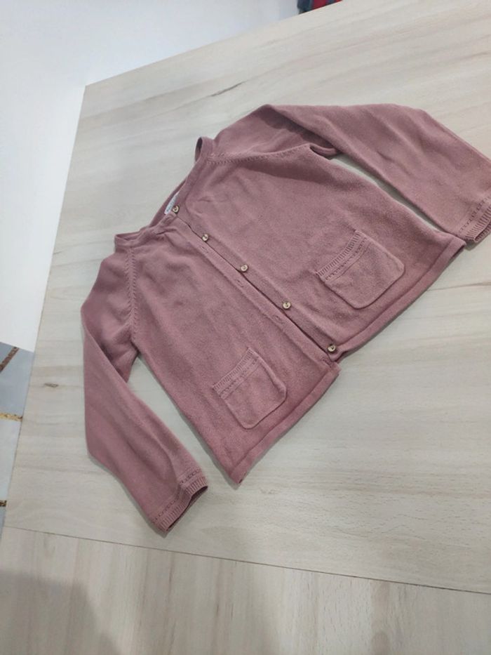 Gilet fille rose 3/4 ans 104 cms Zara girl's basics - photo numéro 2