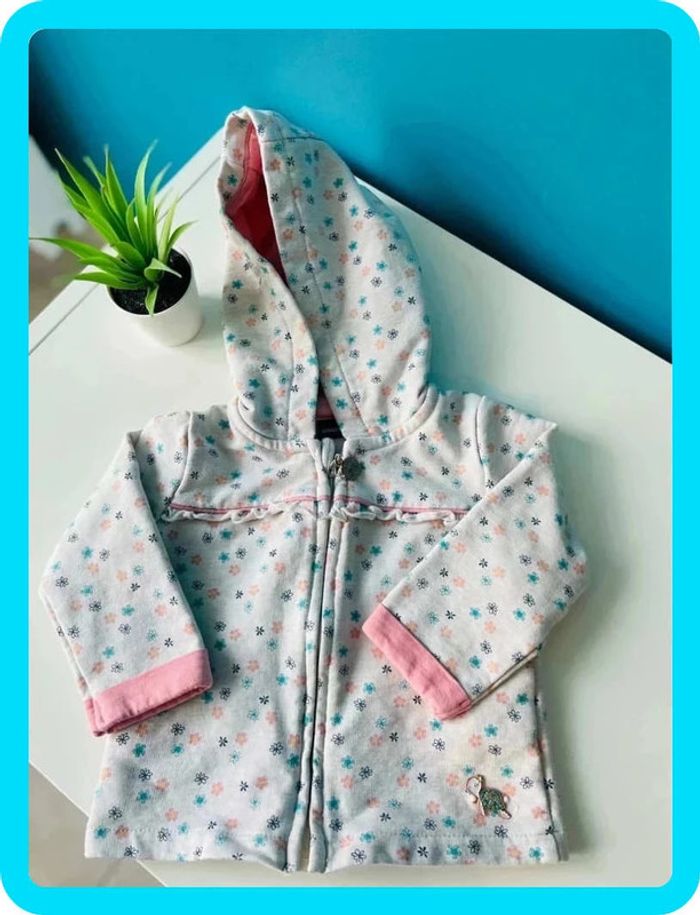 Magnifique sweat à zippe 6 mois sergent major - photo numéro 2