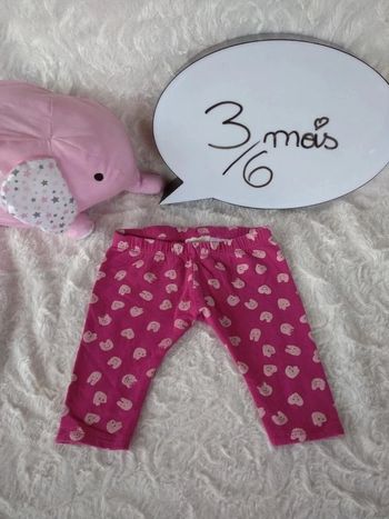 Sarouel legging pantacourt Fille 3/6 mois Cœur Chat Zara BabyGirl