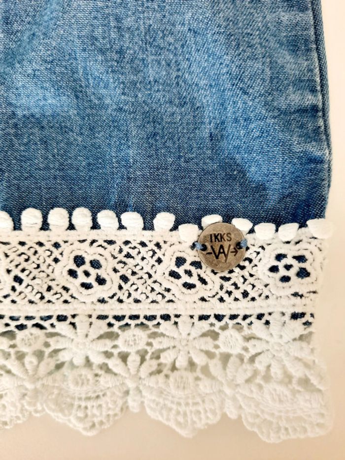 Chemise en jean manches courtes fille IKKS neuf sans étiquette 10 ans #lora11ikks - photo numéro 2