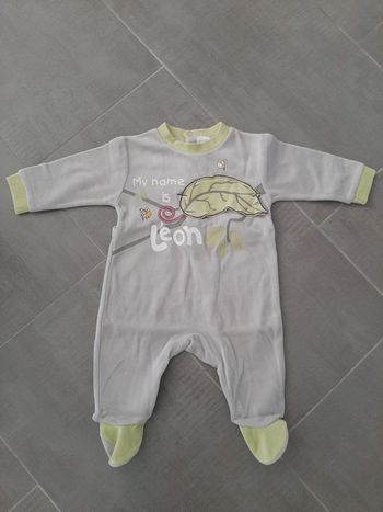 Pyjama velours bébé 6 mois