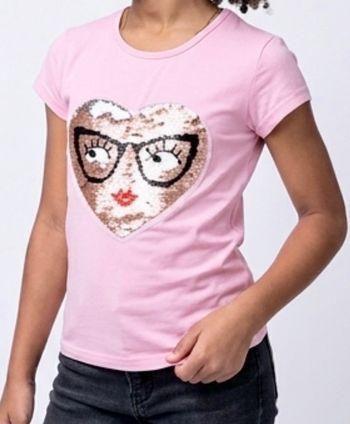 TEE shirt a sequins réversible 