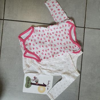 Lot de 2 body manche longue 1 mois