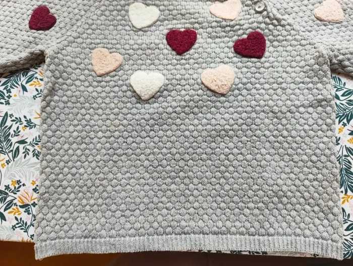 Pull H&M gris pour fille 74 cm - photo numéro 6