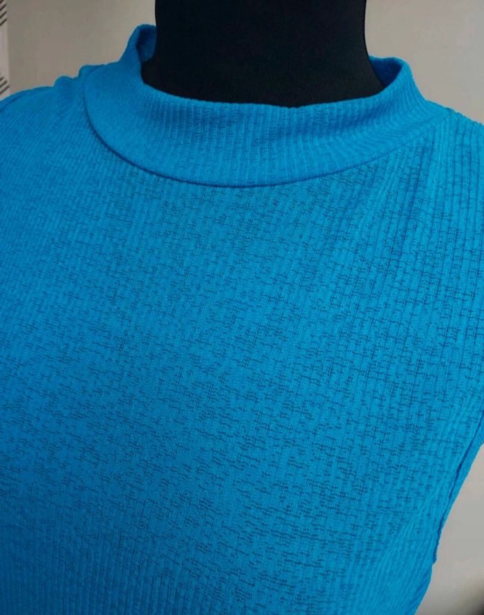 Haut transparent bleu sans manches neuf Pull & Bear - photo numéro 2