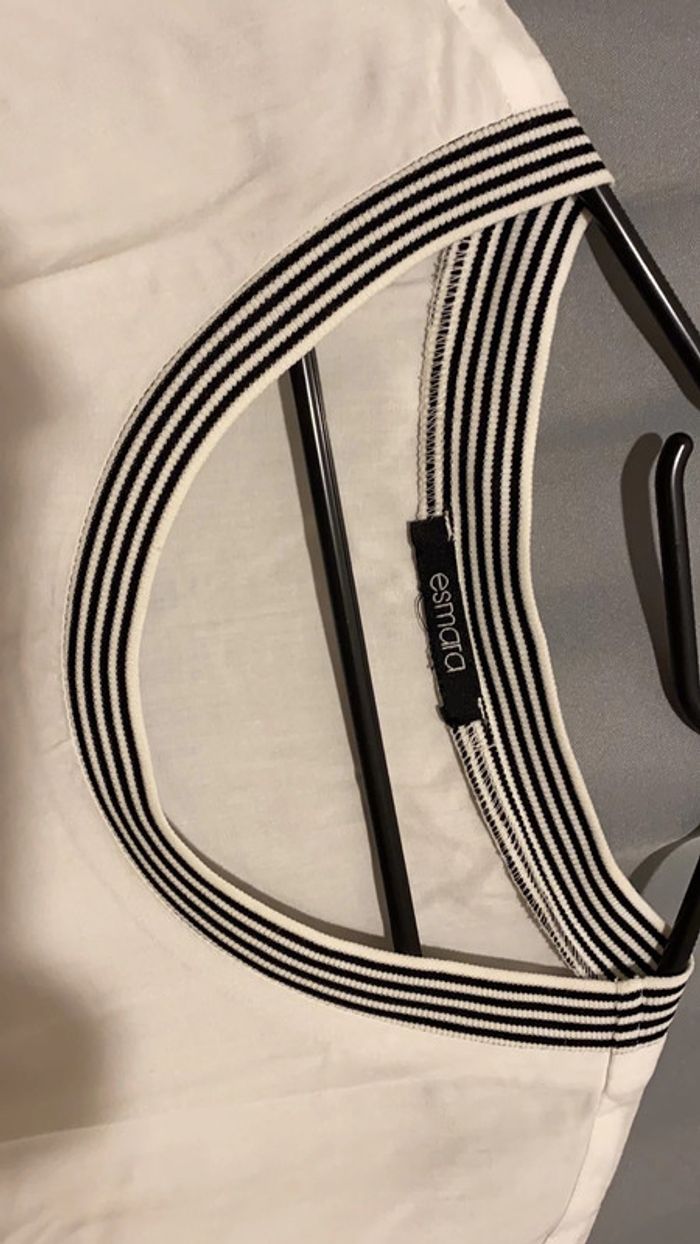 Teeshirt blanc détails manches - photo numéro 2