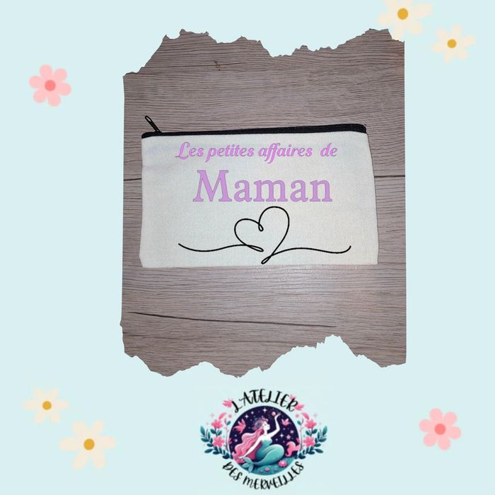 Pochette beige maman