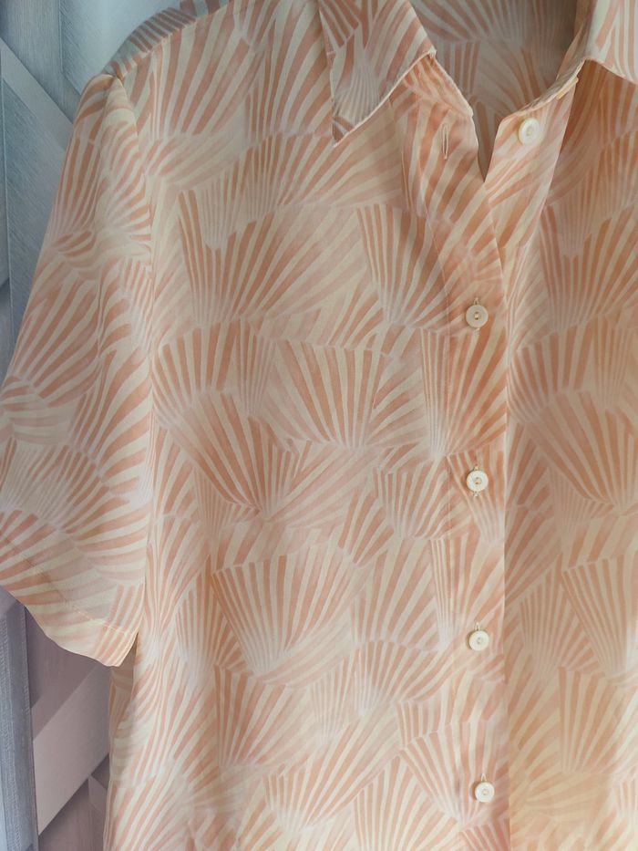 Chemise fluide corail pastel coupe loose - photo numéro 4