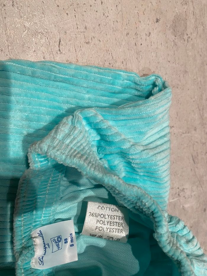 Pantalon Velours Bébé Phildar neuf vert menthe - photo numéro 3