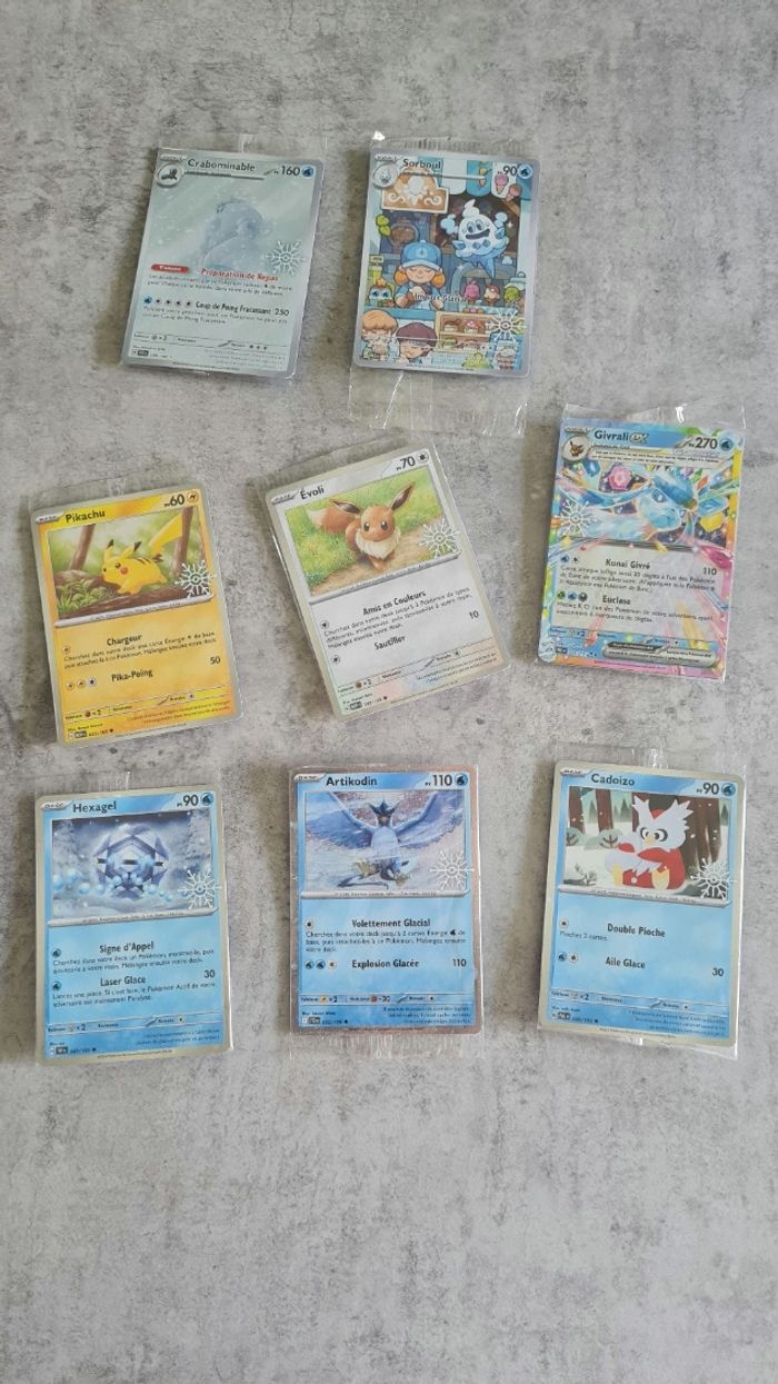 Lot 8 cartes promo pokemon calendrier de l'avent 2025
