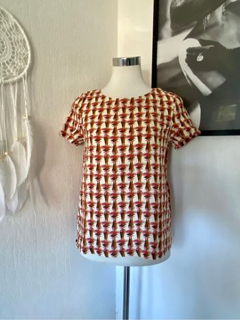 Blouse style wax T36 Promod contient du lin
