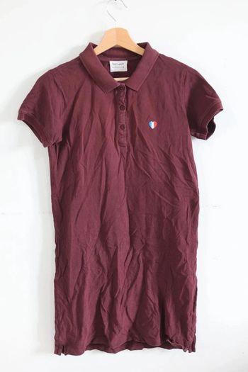 C56 robe polo bordeaux Teddy Smith S