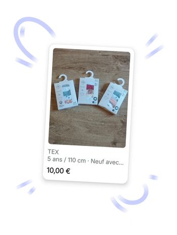 🩷 Lot de 3 boîtes de 5 culottes =15 culottes 4/5 ans Tex #emyfleury_sousvetement