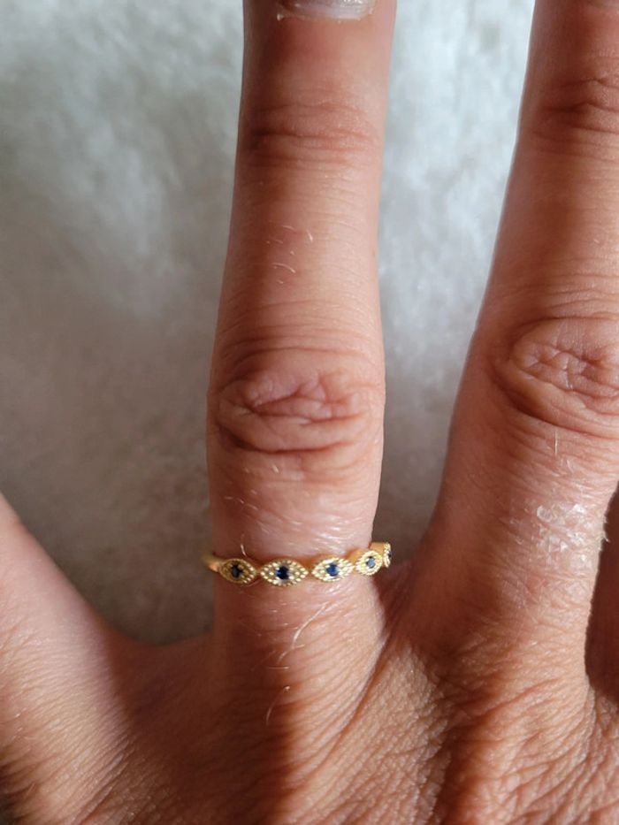 Bague réglable argent 925 dorée ajustable - photo numéro 4