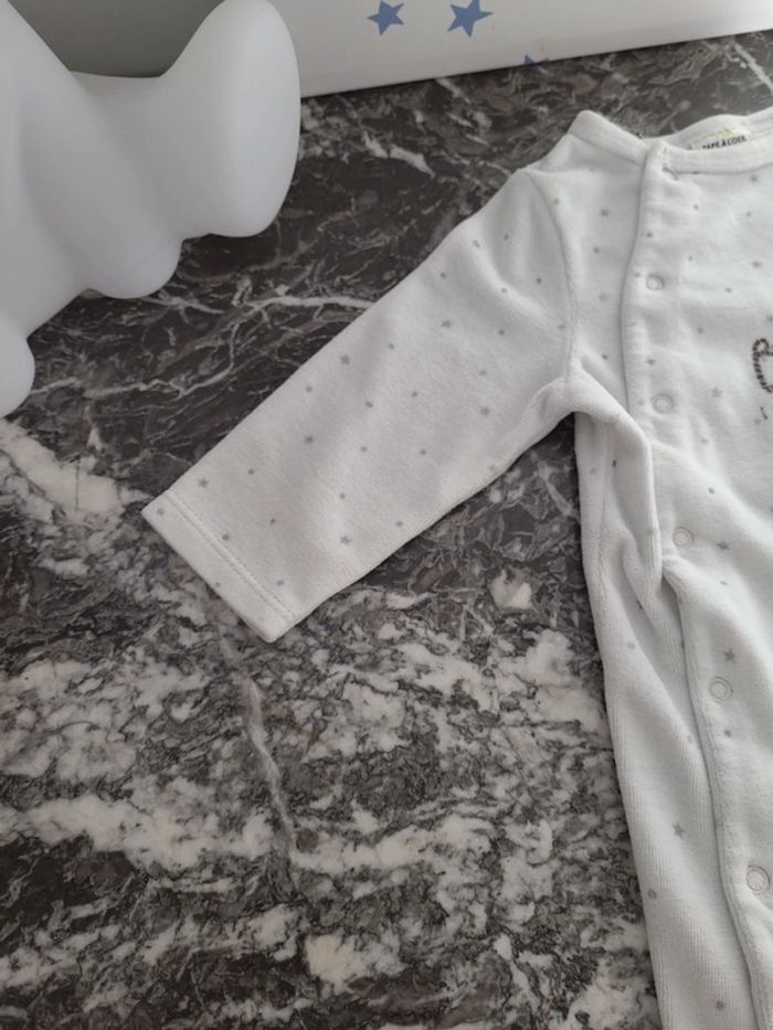 Pyjama velours tape à l'œil t.12 mois 74 cm - photo numéro 3