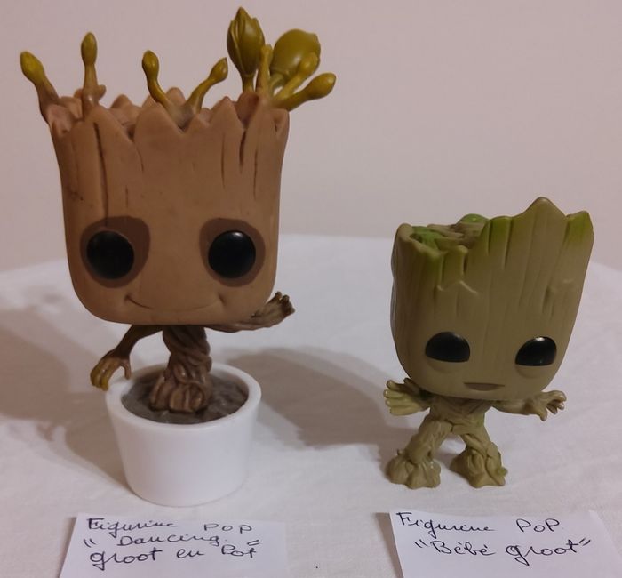2 Figurines  POP  " Dancing Groot en pot et Bébé Groot - photo numéro 4