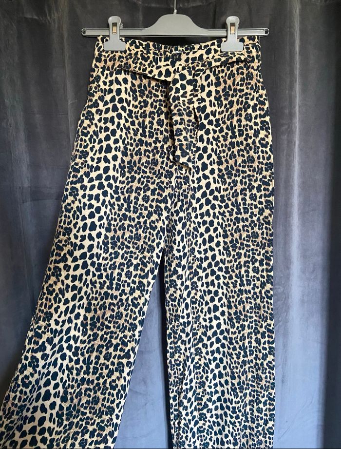Pantalon léopard fluide