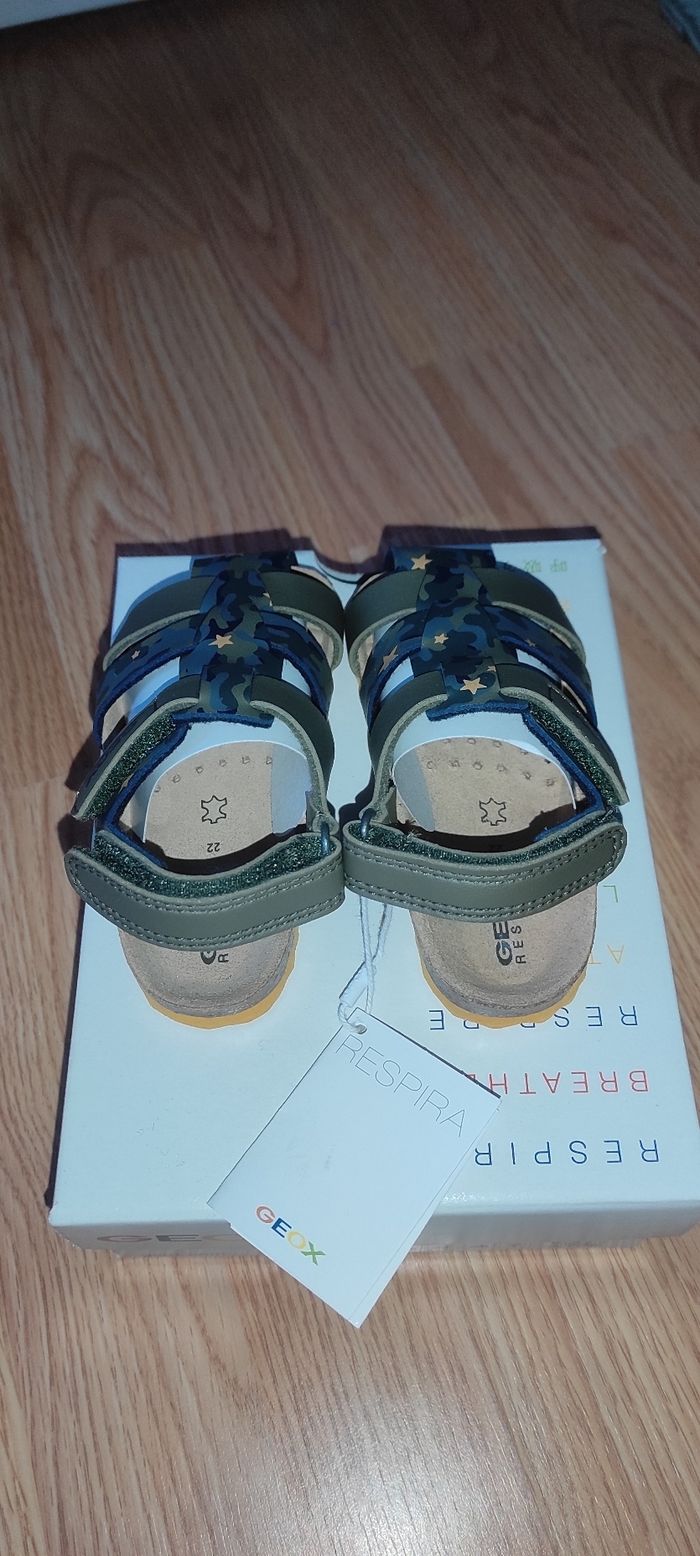 Sandales / chaussures cuir geox taille 22 neuve - photo numéro 3