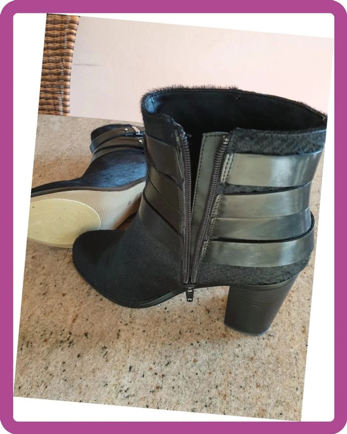 Bottines cuir effet peau 39 - photo numéro 5