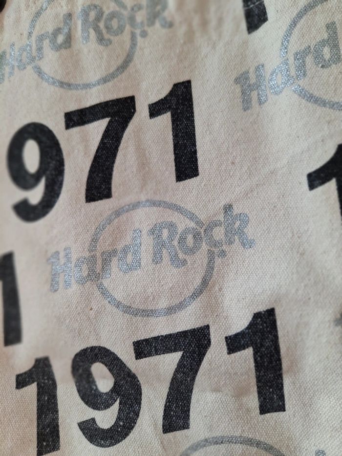 2 tote bag New York Hard Rock Café beige et noir - photo numéro 3