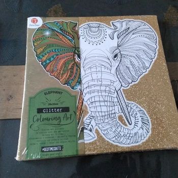 Toile à colorier elephant Decotimes