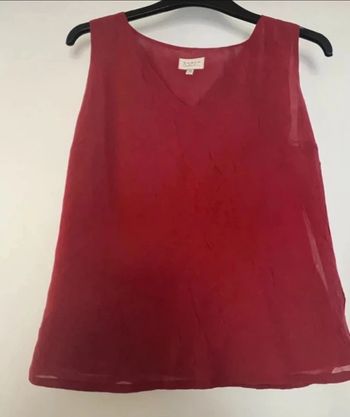 Très joli haut Top blouse Woman collection taille 38 Zip sur le côté Bordeaux