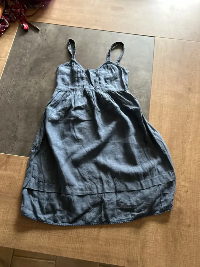 Robe à bretelles en lin femme, taille M