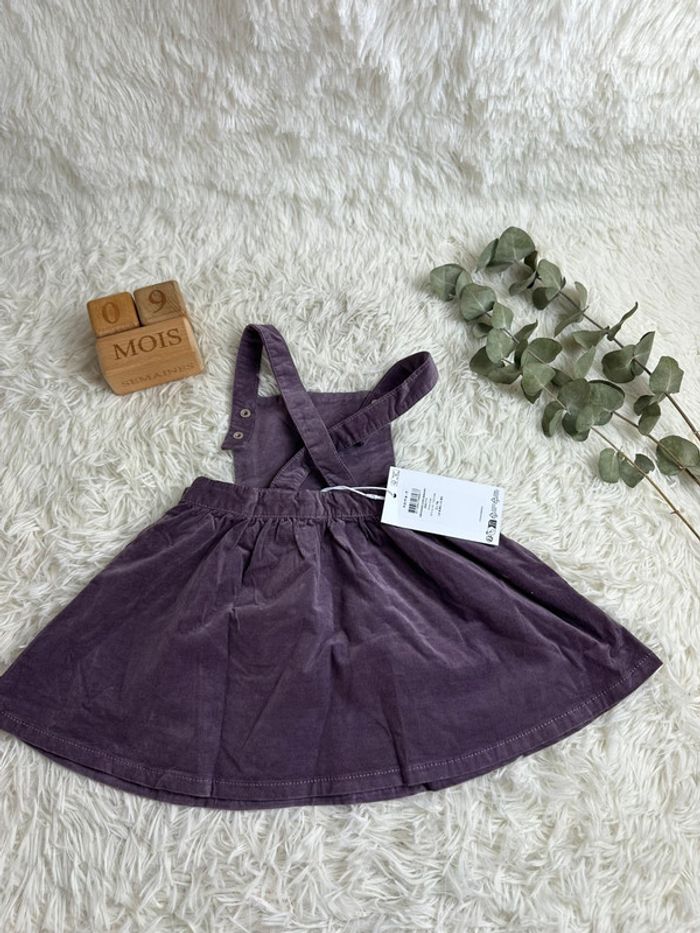 Robe salopette en velours violet name it taille 9 mois - photo numéro 5