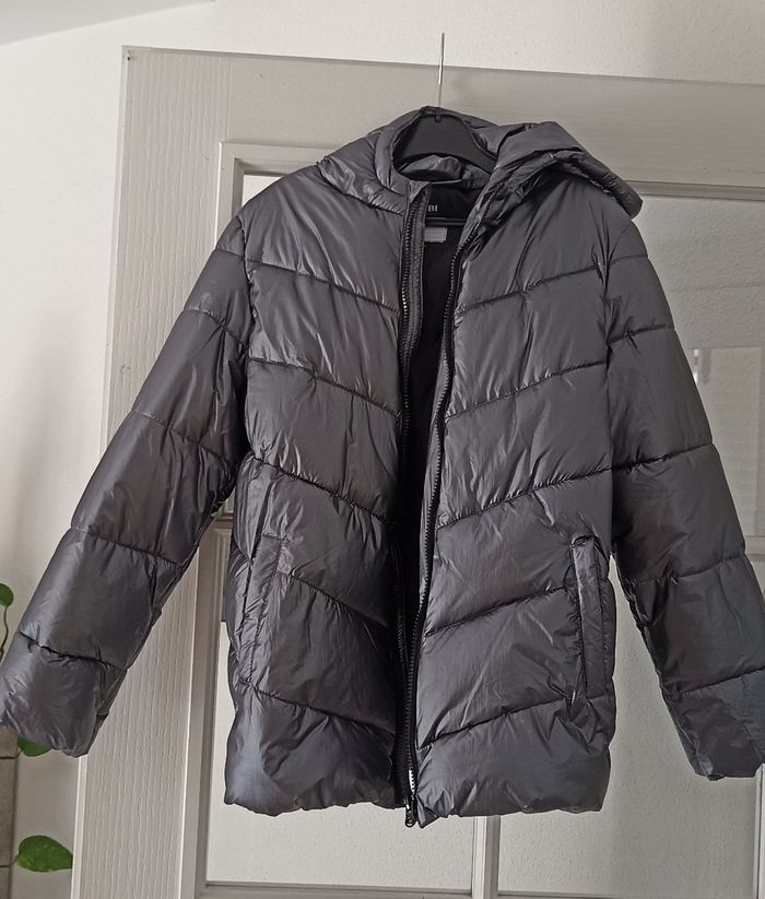 Blouson doudoune enfant gris métallisé - photo numéro 2