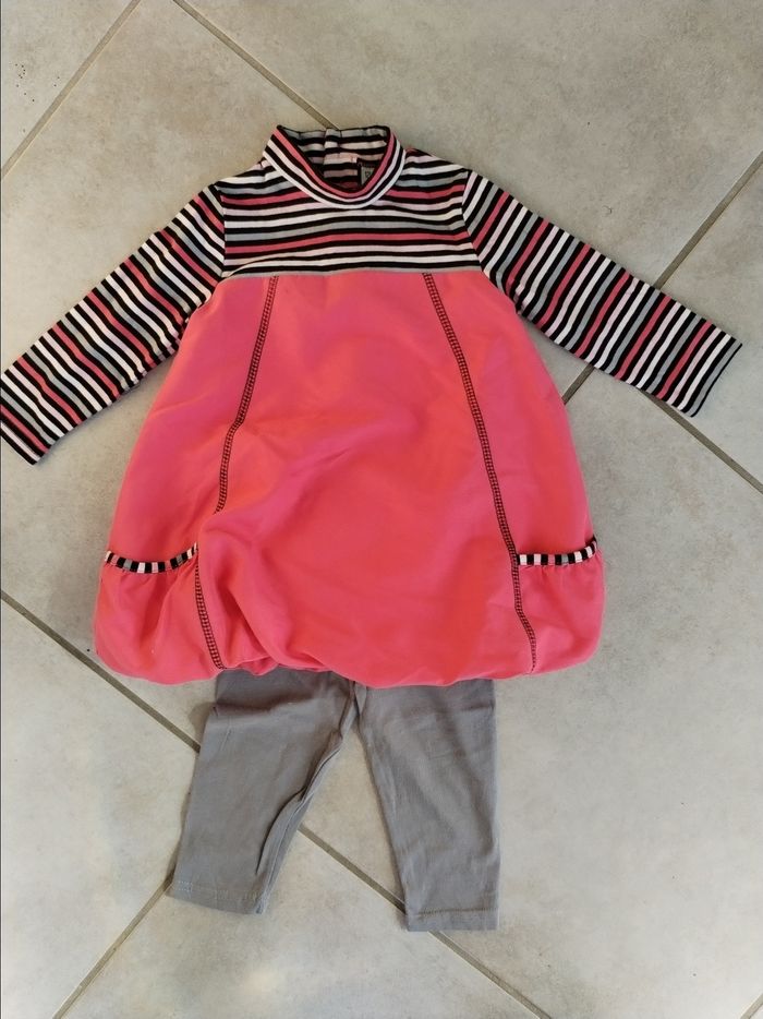 Robe et legging, taille 12 mois