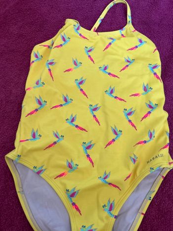 Maillot jaune motif oiseaux 