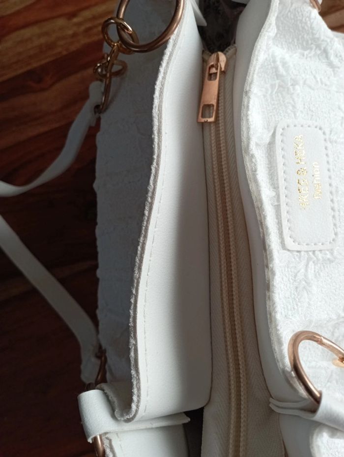 Sac à main en toile blanche - photo numéro 5