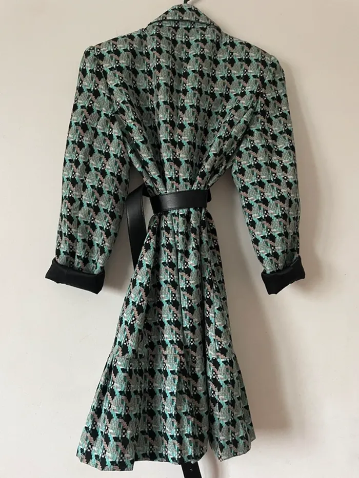 Robe veste blazer tailleur Zara imprimé tweed taille XS - photo numéro 7