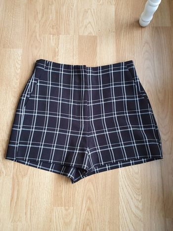 Short noir à carreaux forever 21