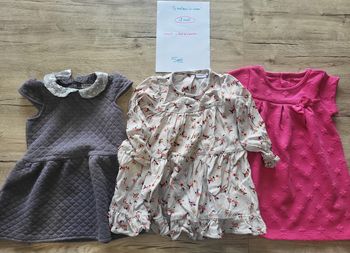 lot 3 robes mi saison 18 mois fille