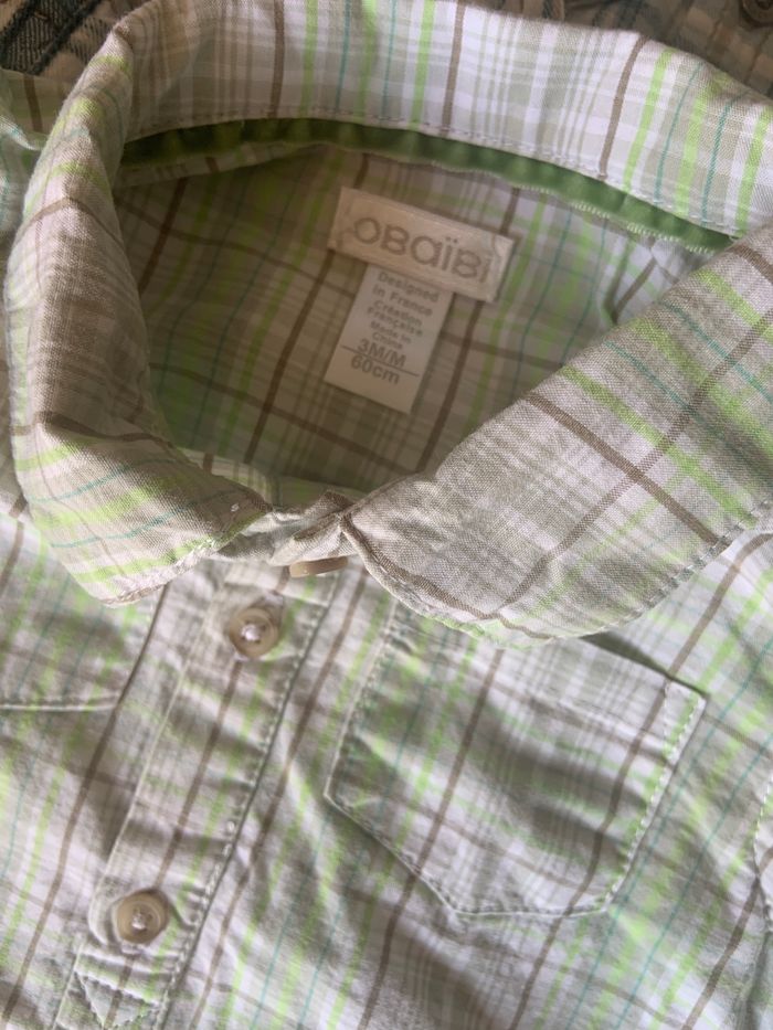 Lot de 4 chemises manches longues garcon taille 3 mois - photo numéro 7