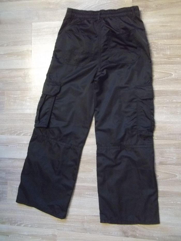 Pantalon (4) cargo satiné noir - photo numéro 5