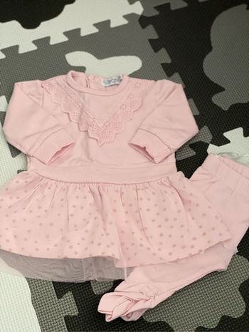 Robe avec legging rose