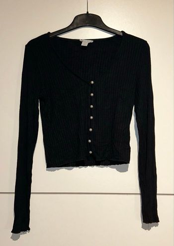 Blouse noire à manches longues Amisu – Taille S