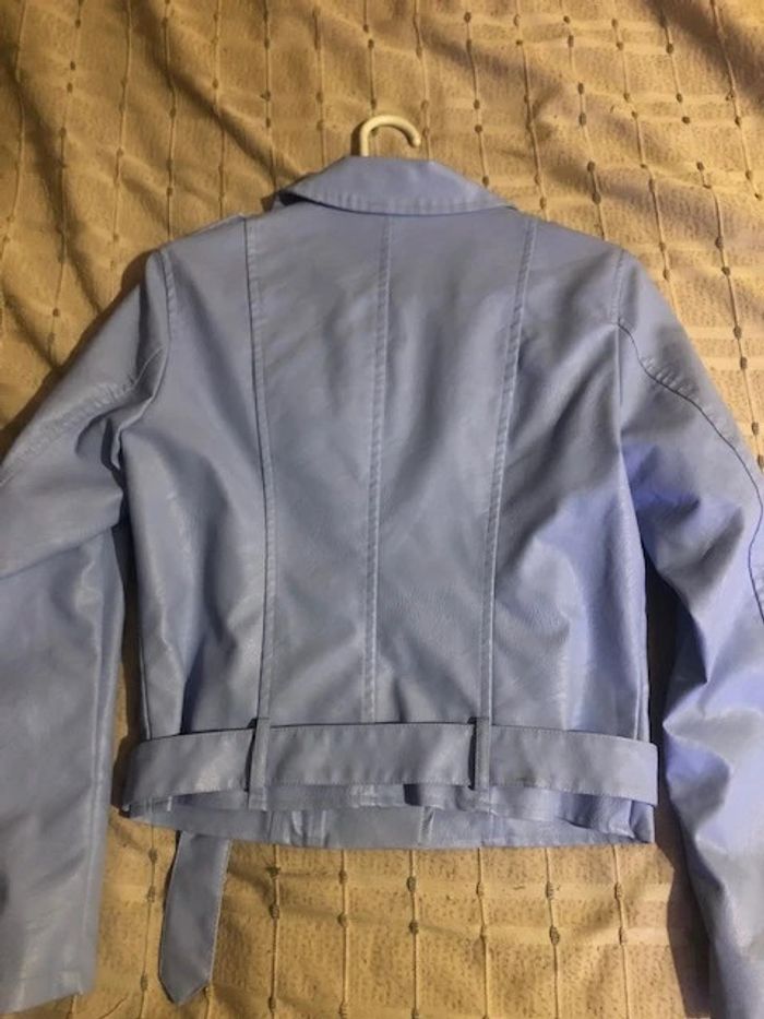 Blouson veste Perfecto Bleu Ciel Taille 36 Taille S Neuf jamais porté - photo numéro 3