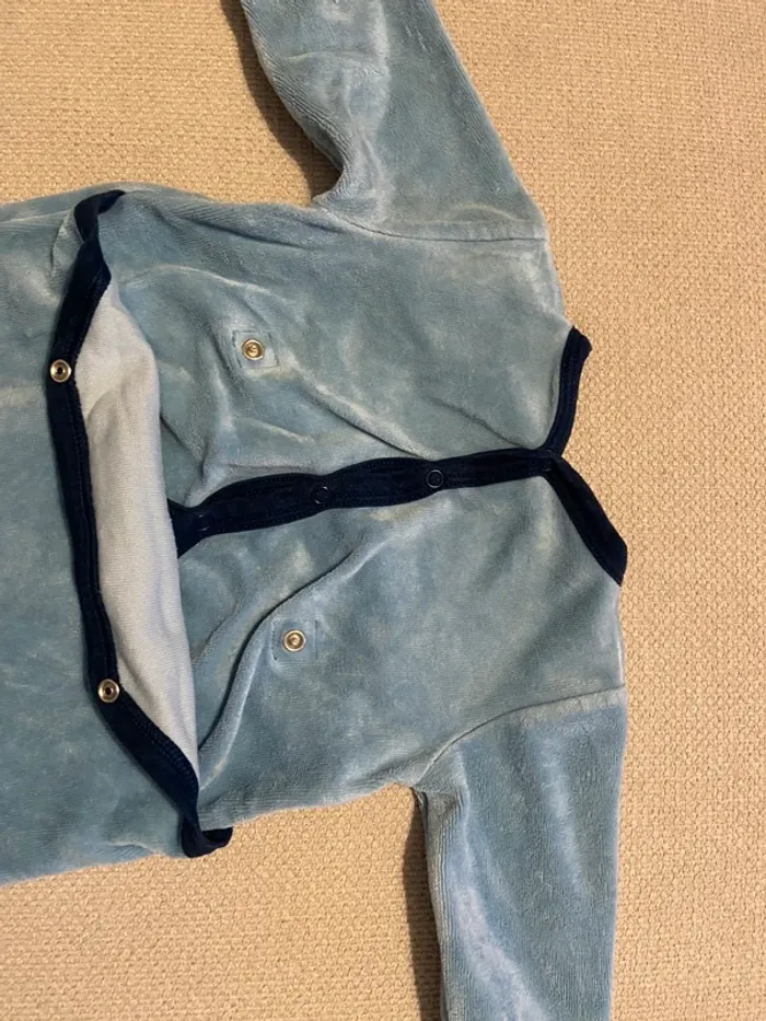 Pyjama petit bateau chaud velours 3 mois - photo numéro 5