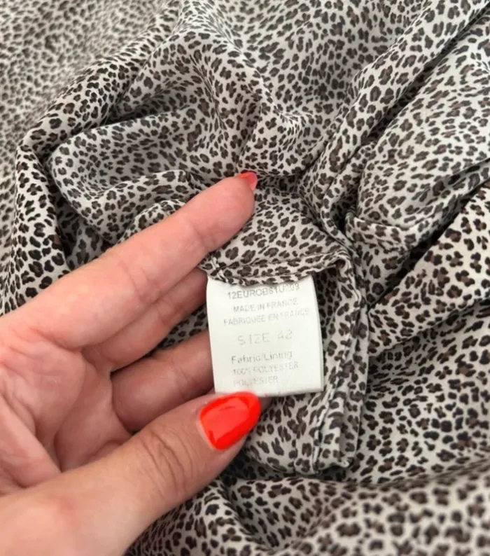 Zapa robe, imprimer léopard, fluide, femme,taille 42 - photo numéro 6