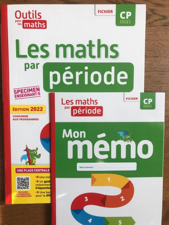 Outils pour les maths - Les Maths par période CP - Fichier avec corrigés + Mémo - édition 2022 - photo numéro 2