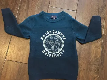 Pull tie and dye en coton bleu pétrole garçon Sergent Major 5 ans