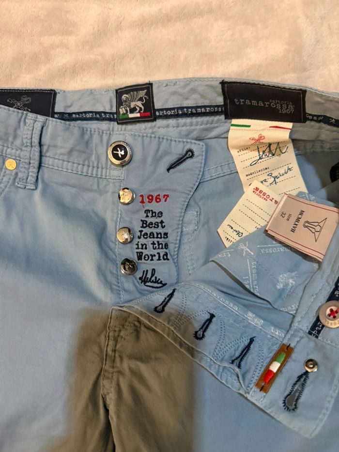 Tramarossa - Jean d'été slim, Bleu ciel, taille 32 - photo numéro 3